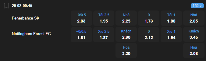 Tỷ lệ kèo Fenerbahce vs Nottingham Forest nhan-dinh-soi-keo-fenerbahce-vs-nottingham-forest-luc-00h45-ngay-20-2-2026-2